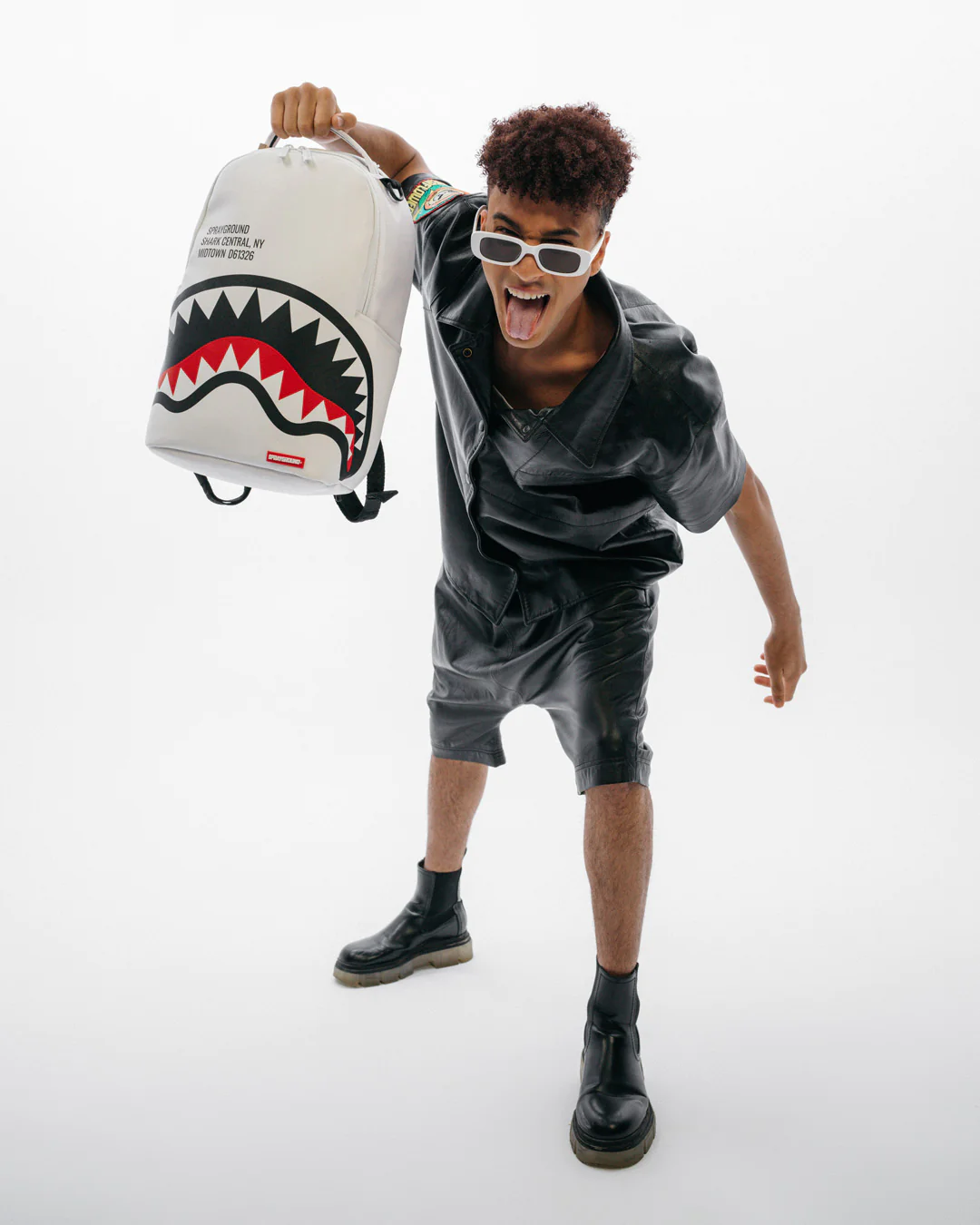 Sprayground Shark Central 2.0 White DLXV Backpack 12 Sprayground Shark Central 2.0 White DLXV Backpack - Image 10