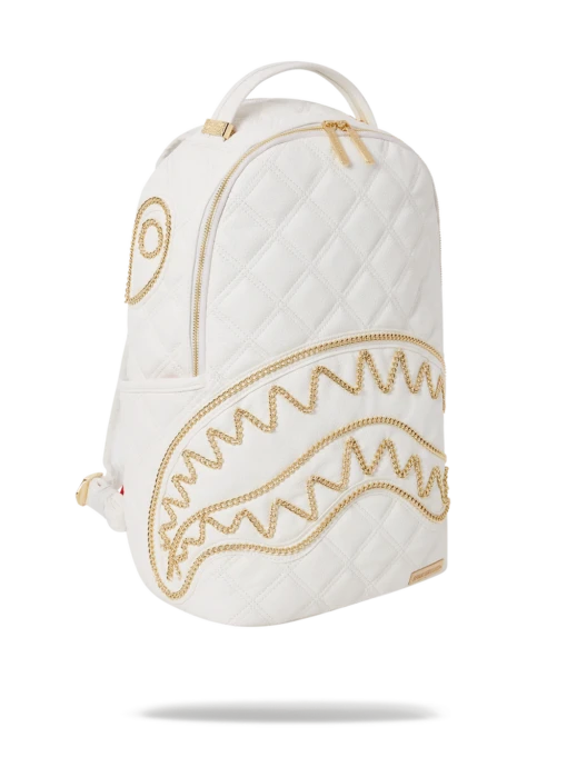Sprayground Riviera White Gold DLX Backpack - Image 4
