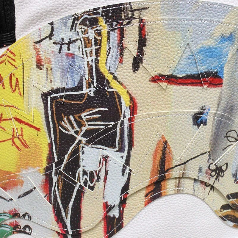 Sprayground Jean Michael Basquiat White Shark DLX Backpack 12 Sprayground Jean Michael Basquiat White Shark DLX Backpack - Image 10