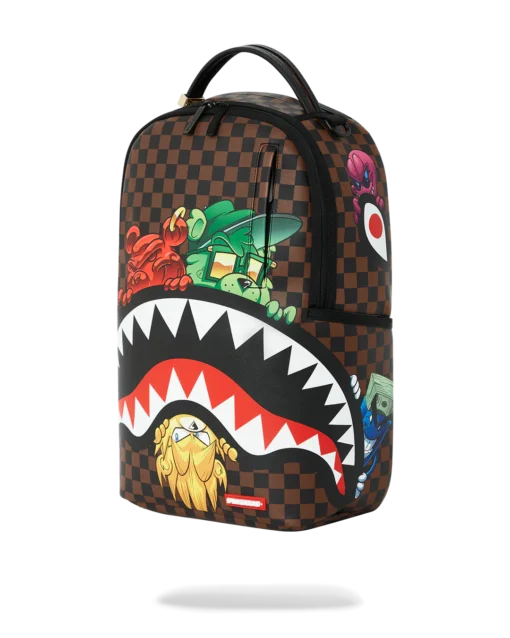 Sprayground Sharks In Paris Characters Sneakin DLXV Backpack - Image 4