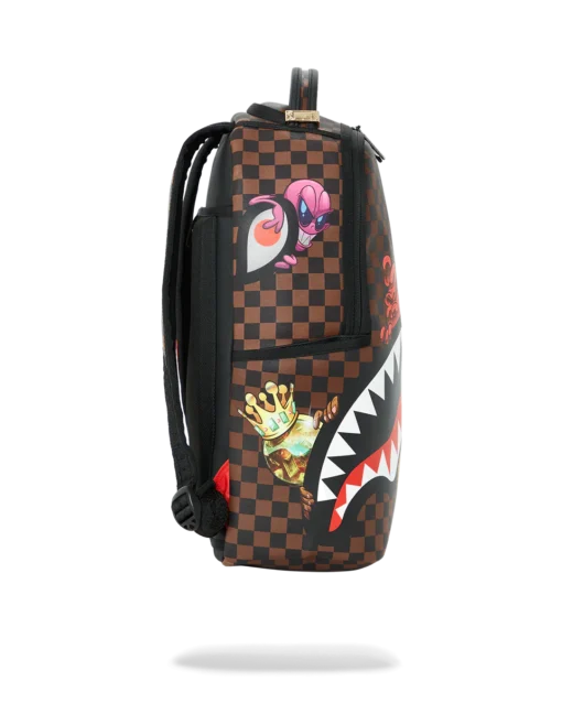 Sprayground Sharks In Paris Characters Sneakin DLXV Backpack - Image 3