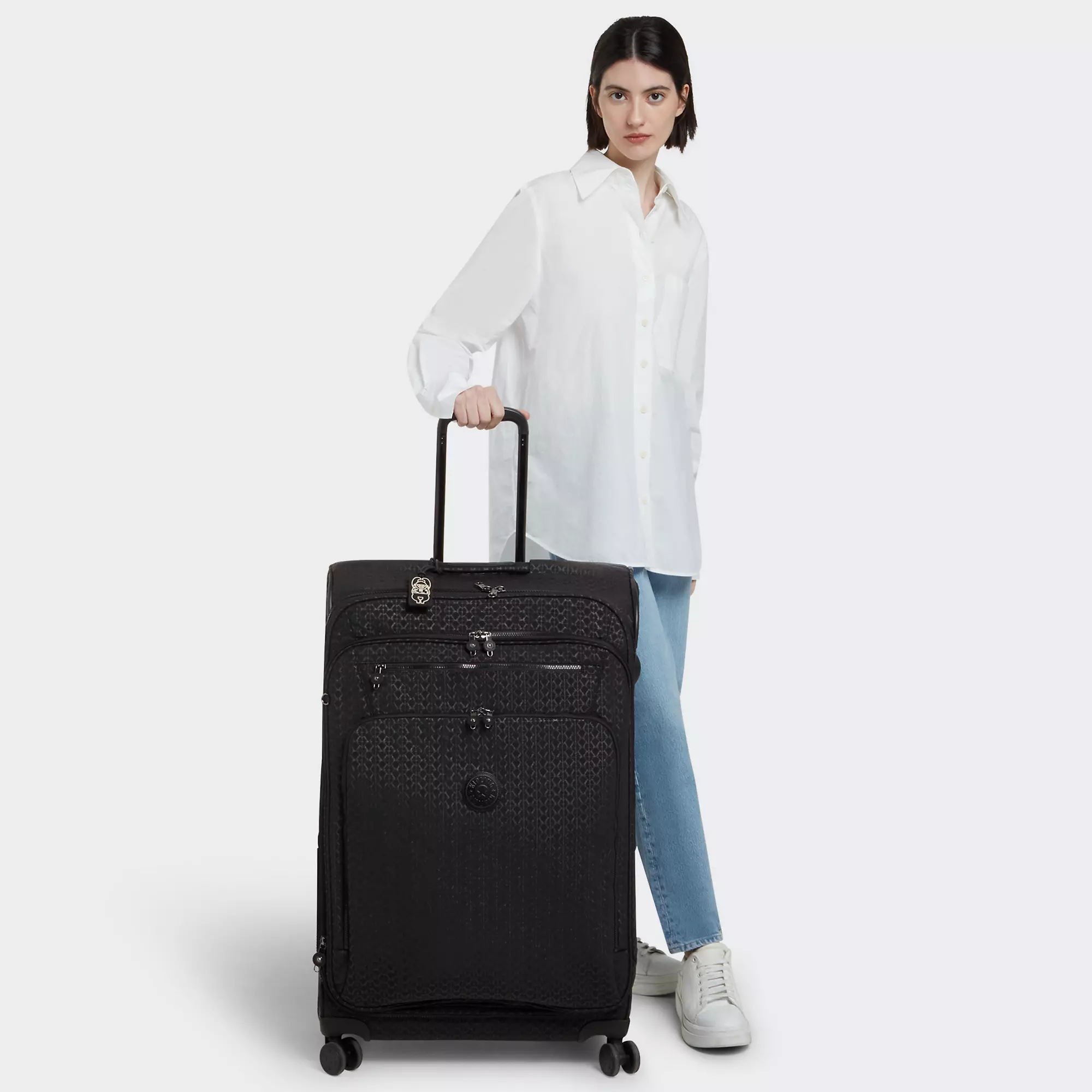 Kipling New Youri Spin Large Printed 4 Wheeled Rolling Luggage 9 Kipling New Youri Spin Large Printed 4 Wheeled Rolling Luggage - Image 7