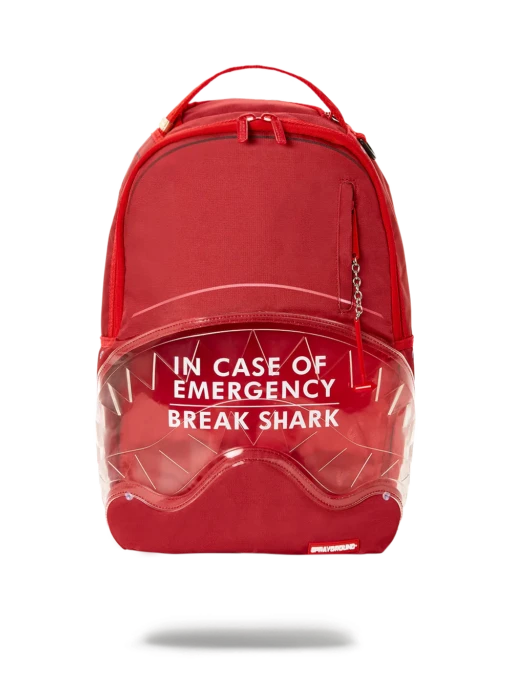 Sprayground Break In Case Of Emergency Shark DLX Backpack