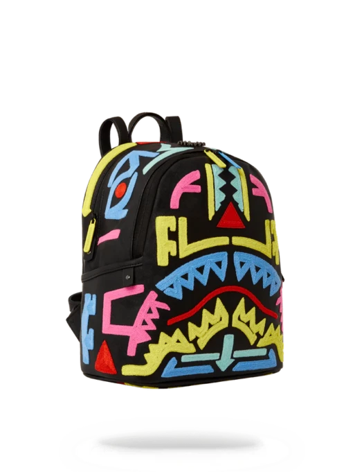 Sprayground AI3 Path To The Future Tribal Neon Savage Backpack