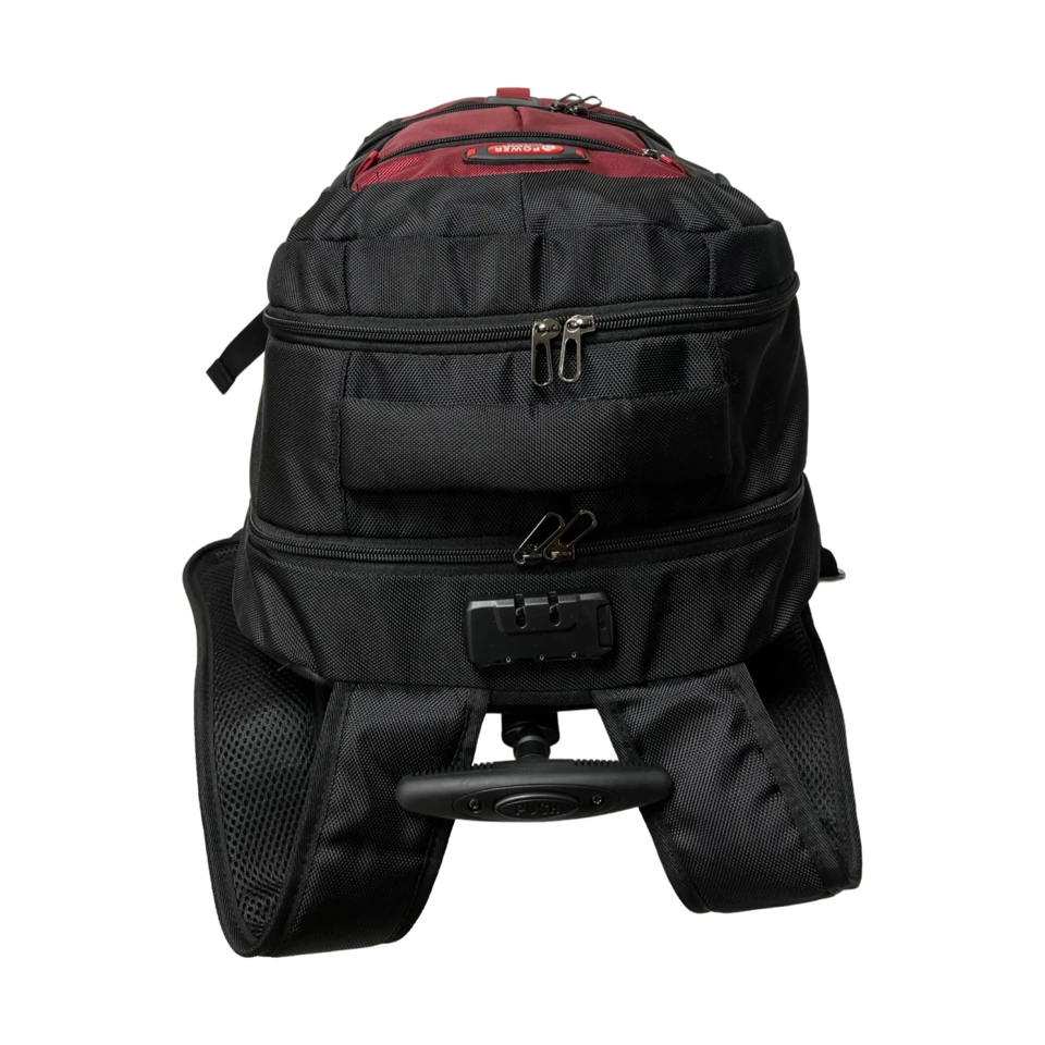 Power In Eavas 1963 Wheeled Backpack W/Lock 6 Power In Eavas 1963 Wheeled Backpack W/Lock - Image 4