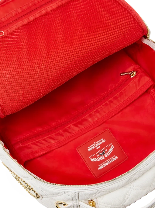 Sprayground Riviera White Gold DLX Backpack - Image 7