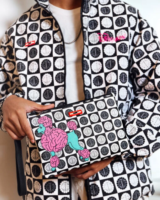 SPRAYGROUND POODLE CHECK RON ENGLISH COLLAB POUCHETTE - Image 6