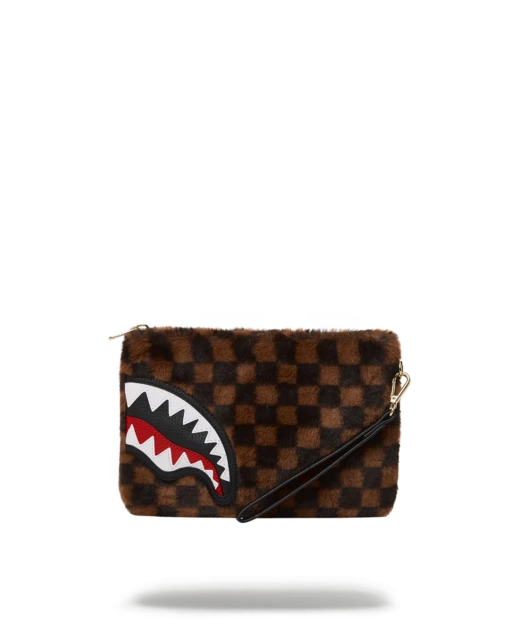 SPRAYGROUND FURRR SHARKS IN PARIS CROSSOVER CLUTCH