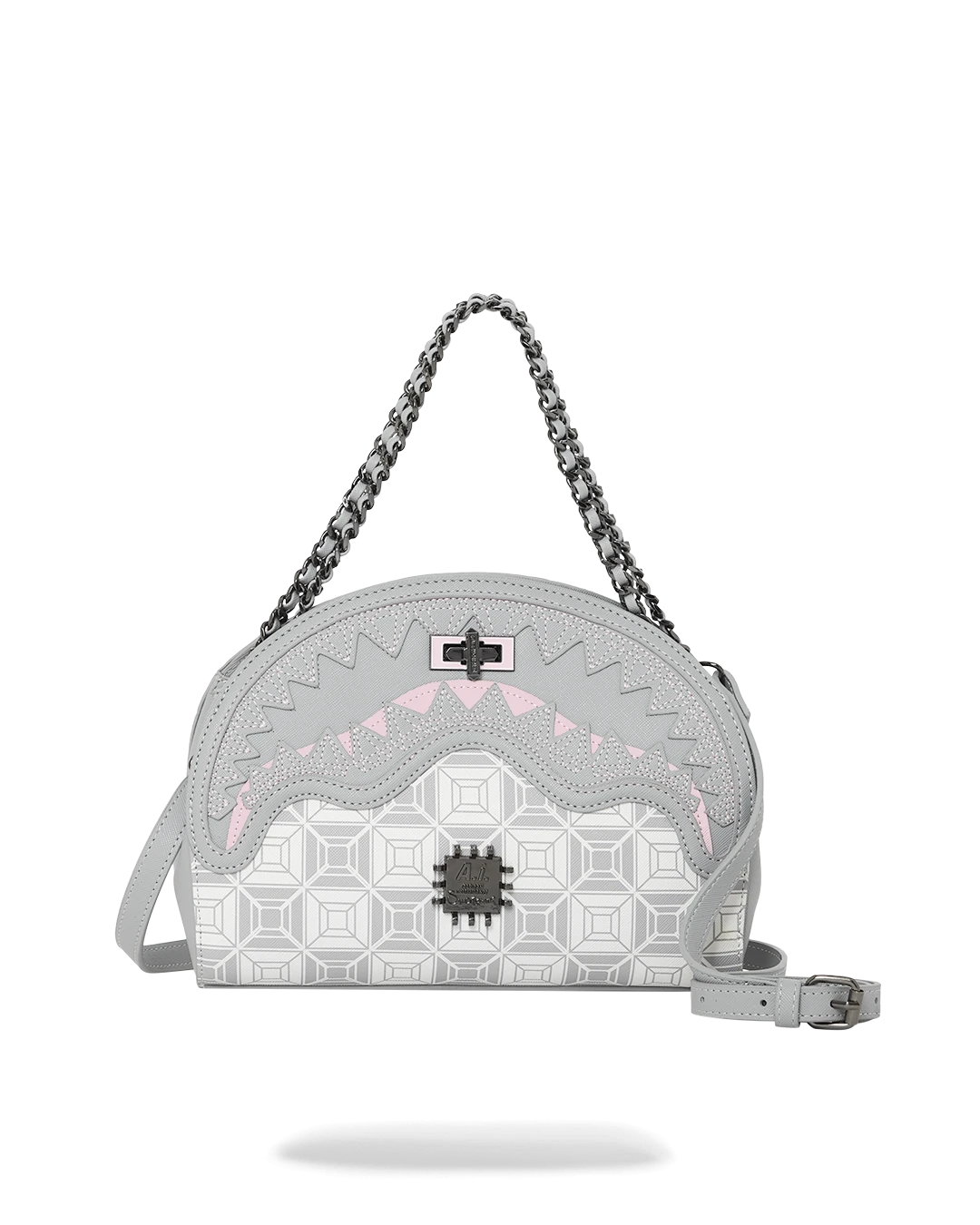 SPRAYGROUND A.I.8 AFRICAN INTELLIGENCE BOOKED & BUSY SHARK HANDBAG 3 SPRAYGROUND A.I.8 AFRICAN INTELLIGENCE BOOKED & BUSY SHARK HANDBAG