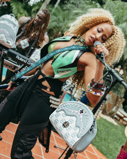 SPRAYGROUND A.I.8 AFRICAN INTELLIGENCE BOOKED & BUSY SHARK HANDBAG - Image 2