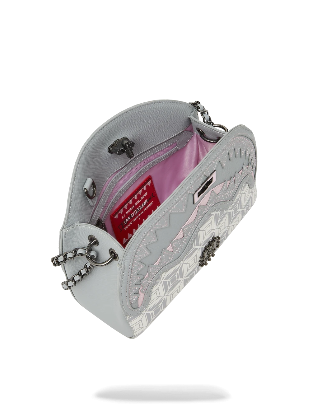 SPRAYGROUND A.I.8 AFRICAN INTELLIGENCE BOOKED & BUSY SHARK HANDBAG 13 SPRAYGROUND A.I.8 AFRICAN INTELLIGENCE BOOKED & BUSY SHARK HANDBAG - Image 11