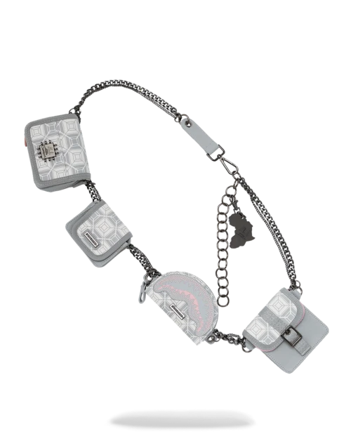 SPRAYGROUND A.I.8 AFRICAN INTELLIGENCE BOOKED & BUSY CHARM WAISTBELT