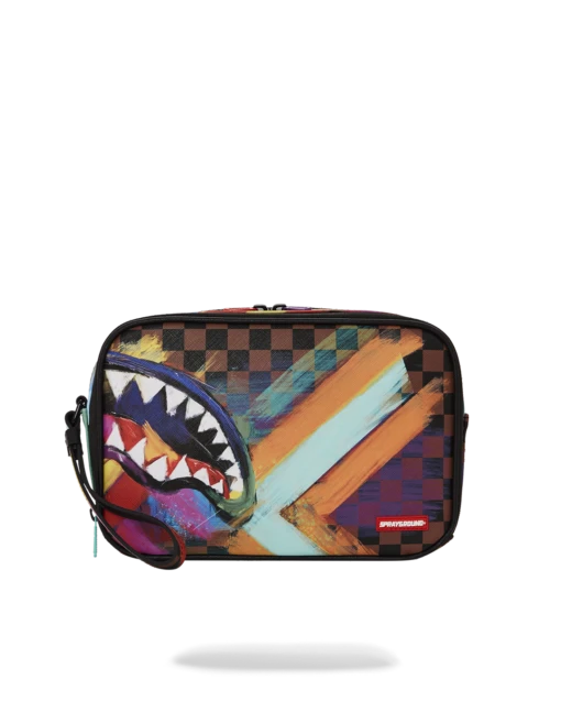 SPRAYGROUND SHARKS IN PARIS CITY STREAKS TOILETRY BAG