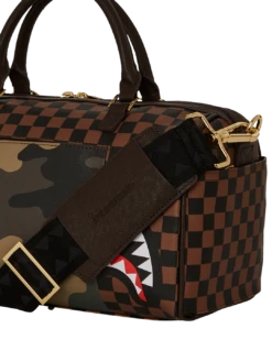 SPRAYGROUND EXTERIOR GOLD ZIP POCKET SHARKS IN PARIS MINI DUFFLE 23 SPRAYGROUND EXTERIOR GOLD ZIP POCKET SHARKS IN PARIS MINI DUFFLE -Bag Sale Store D5627 5