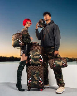 SPRAYGROUND EXTERIOR GOLD ZIP POCKET SHARKS IN PARIS MINI DUFFLE 24 SPRAYGROUND EXTERIOR GOLD ZIP POCKET SHARKS IN PARIS MINI DUFFLE -Bag Sale Store D5627 5 1