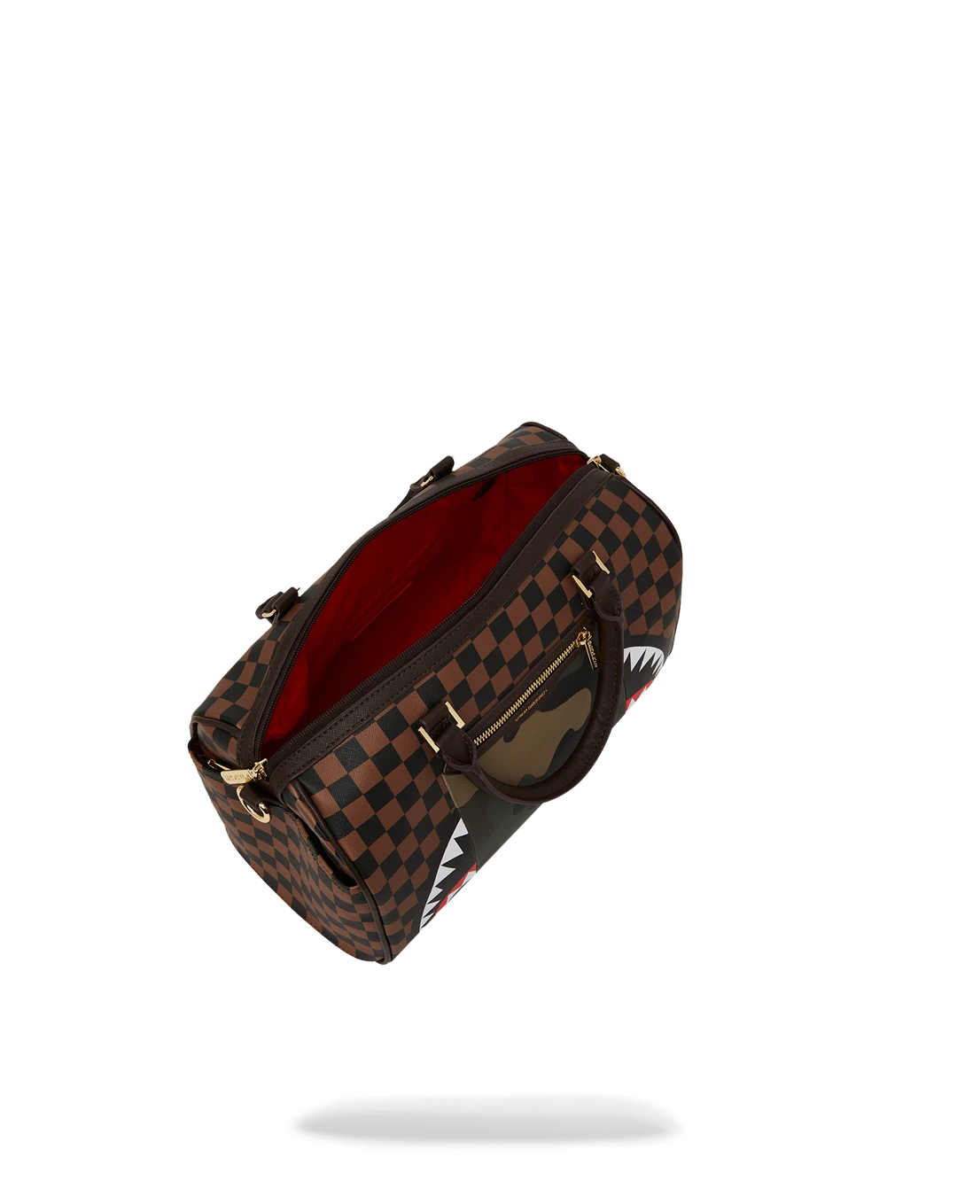 SPRAYGROUND EXTERIOR GOLD ZIP POCKET SHARKS IN PARIS MINI DUFFLE 14 SPRAYGROUND EXTERIOR GOLD ZIP POCKET SHARKS IN PARIS MINI DUFFLE - Image 12