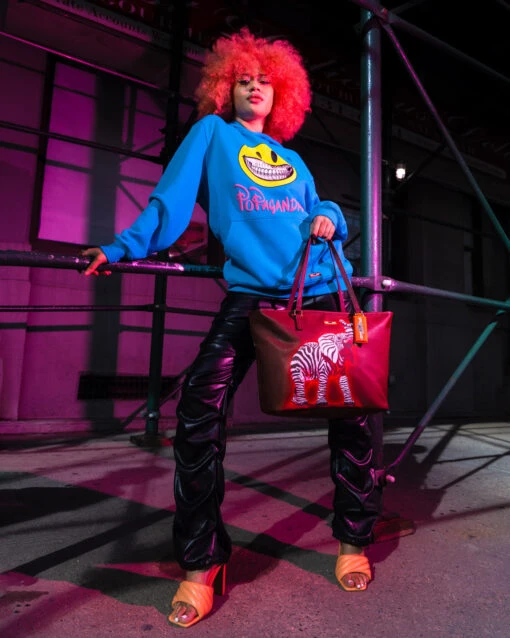 SPRAYGROUND ZEBRA ELEPHANT RON ENGLISH COLLAB TOTE - Image 4