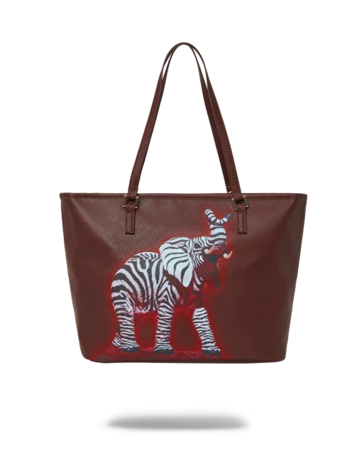 SPRAYGROUND ZEBRA ELEPHANT RON ENGLISH COLLAB TOTE - Image 5