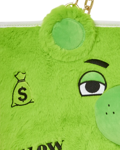 SPRAYGROUND PLUSH MONEYBEAR TOTE (GREEN) - Image 9