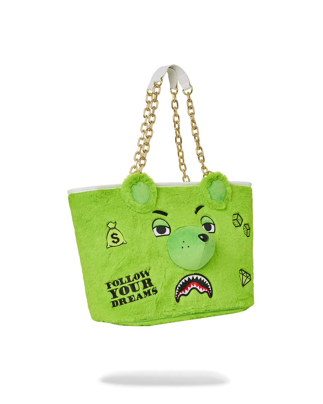 SPRAYGROUND PLUSH MONEYBEAR TOTE (GREEN) 5 SPRAYGROUND PLUSH MONEYBEAR TOTE (GREEN) - Image 3