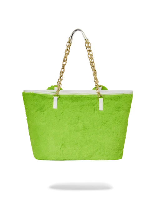 SPRAYGROUND PLUSH MONEYBEAR TOTE (GREEN) - Image 5