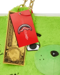 SPRAYGROUND PLUSH MONEYBEAR TOTE (GREEN) 21 SPRAYGROUND PLUSH MONEYBEAR TOTE (GREEN) -Bag Sale Store T5409 T