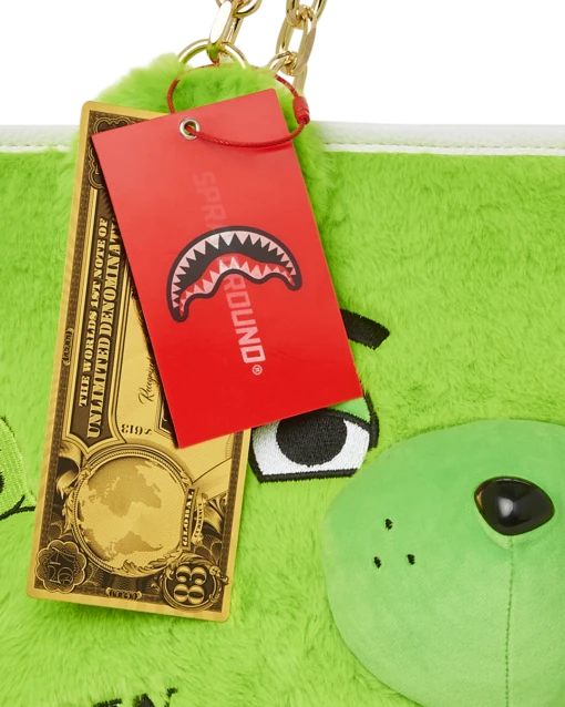SPRAYGROUND PLUSH MONEYBEAR TOTE (GREEN) - Image 10