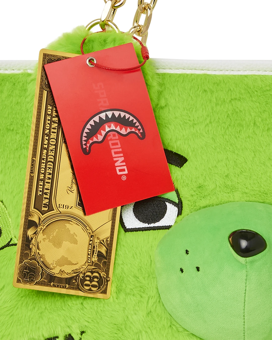 SPRAYGROUND PLUSH MONEYBEAR TOTE (GREEN) 12 SPRAYGROUND PLUSH MONEYBEAR TOTE (GREEN) - Image 10